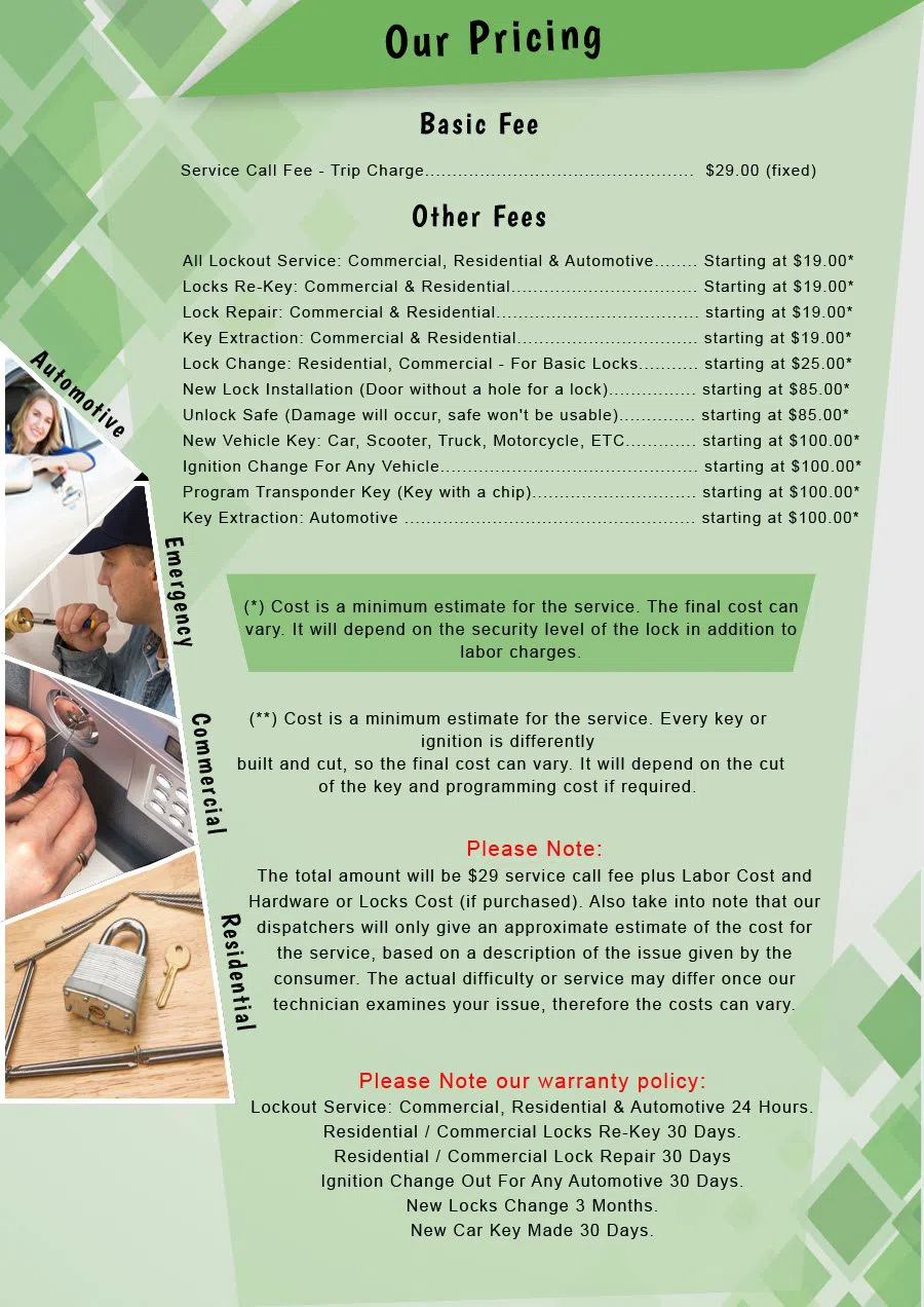 Dayton Expert Locksmith Dayton, OH 937-675-4039 - Pricelist-2